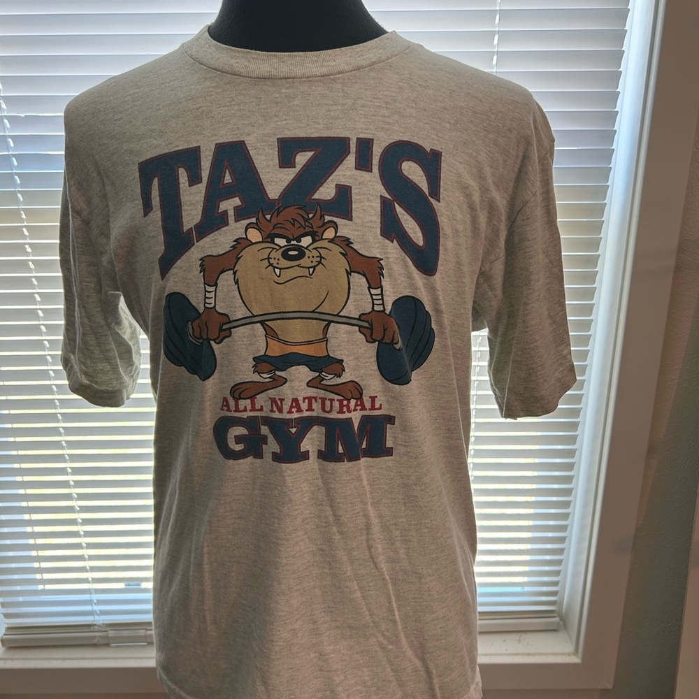 Vintage 1991 Single Stitch ACME Taz's Gym Graphic Tee Size Large